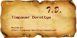 Timpauer Dorottya névjegykártya